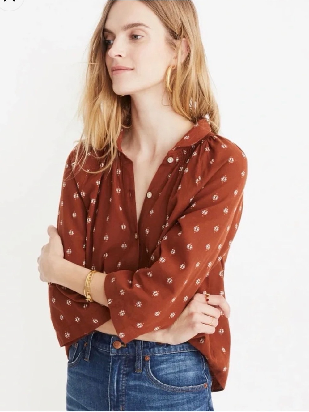 Madewell Terracotta Button-Down Shirt